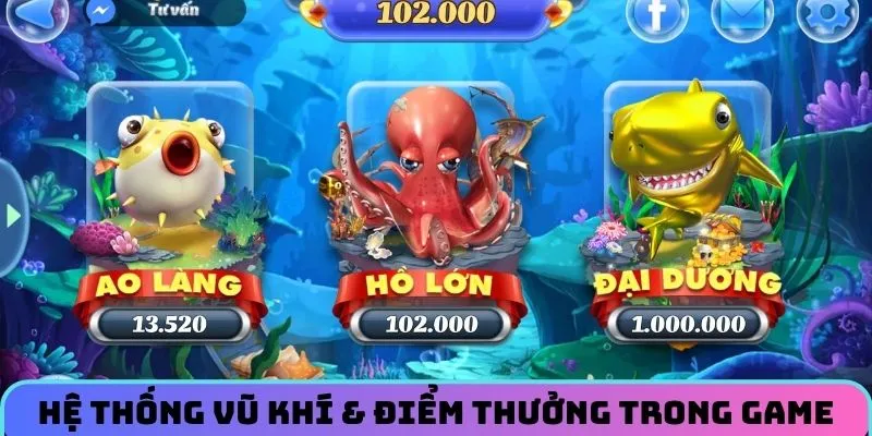 Hệ thống vũ khí & điểm thưởng trong game